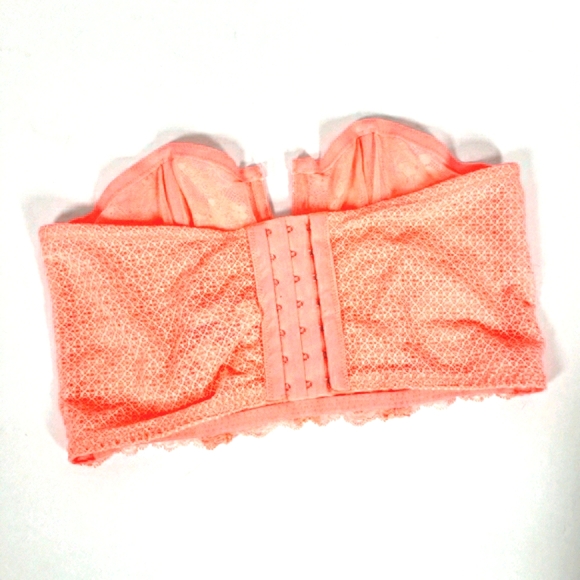 Victoria's Secret Neon Coral Pink Lace Bandeau - Picture 5 of 9